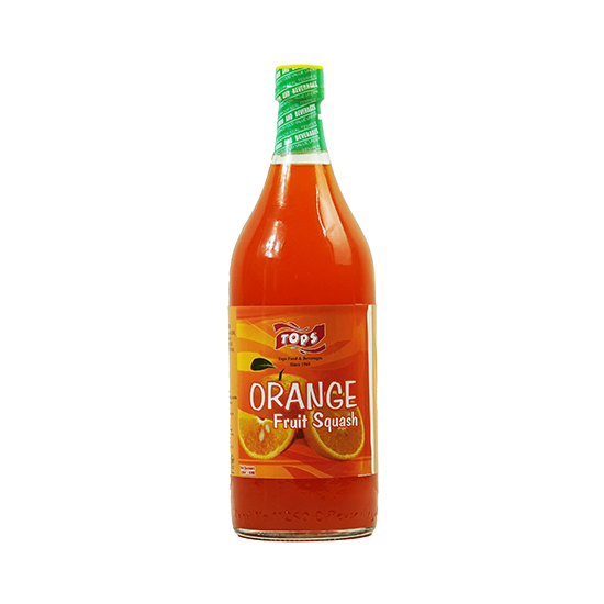 Tops Orange Fruit Squash (Glass Bottle)